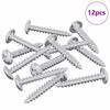 Wood Screws 12 pcs Silver M4 x 25 mm Steel