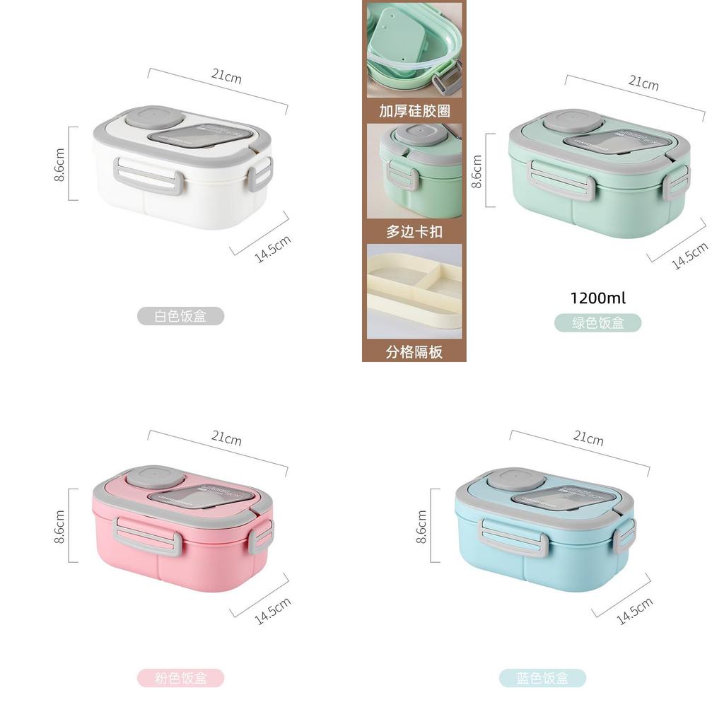 Microwave Safe Plastic Bento Box With Divider For Adults And Office Lunches