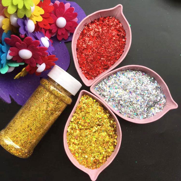 100ml Gold Glitter Nail Art Sequins Powder for Phone Case Decorations