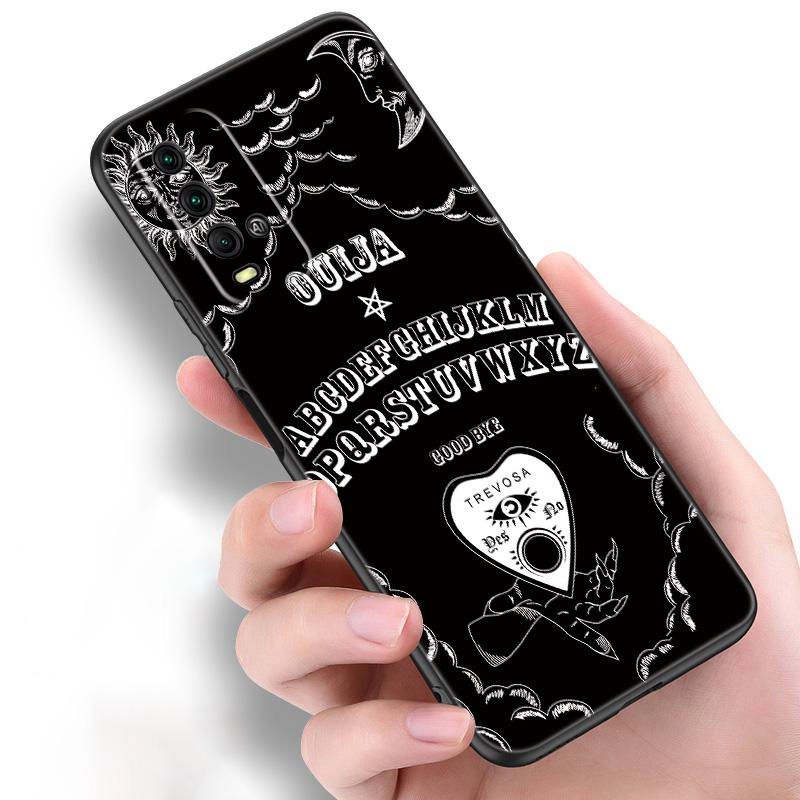 Witches moon Tarot Witch Ouija Silicone Phone Case For Xiaomi Redmi Note 11 10 9 8 Pro 11T 10T 10S 9S 8T 9 9A 9C 9T Black Cover