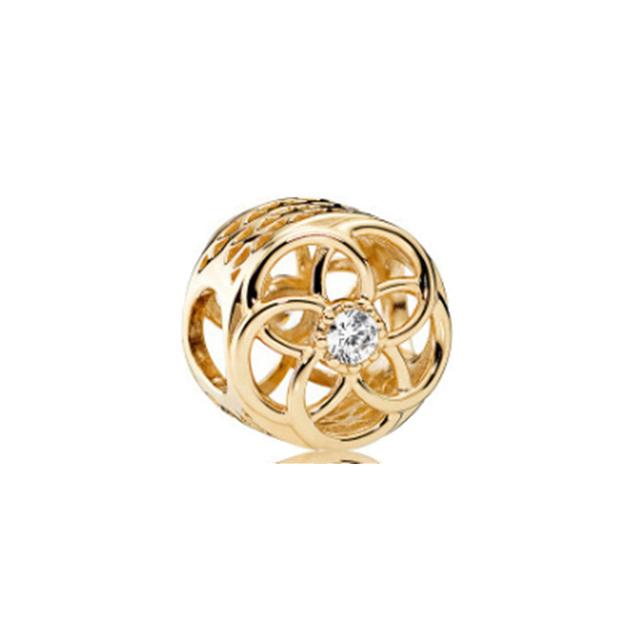 

S925 стерлінгового срібла блискуча золота серія корона мила свиня життя дерево намистини підходять оригінальний браслет DIY жіночі прикраси