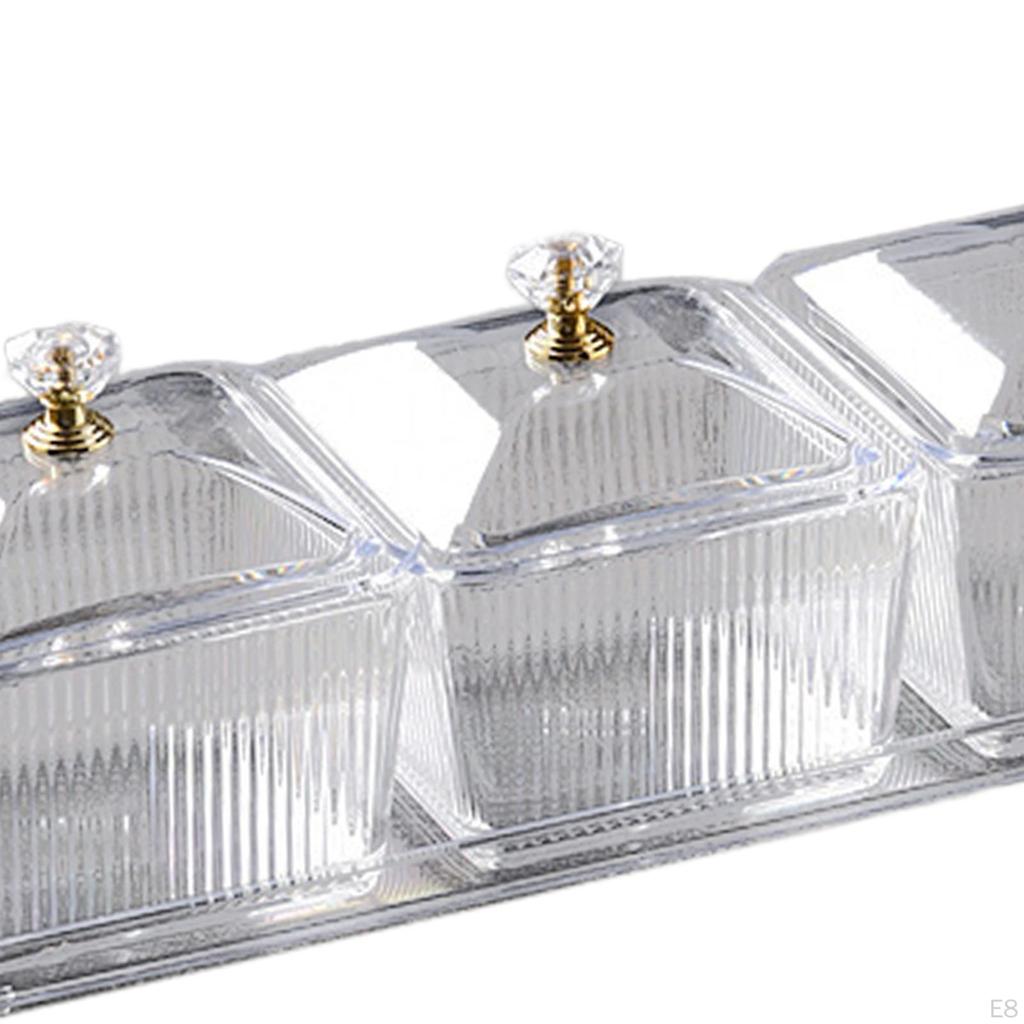 Dried Fruit Plate Appetizer Plate, Divided Serving Dishes Candy Nuts Dish with Lid for Party