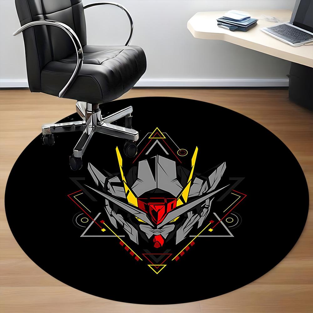 1pc Gundam Series Office Round Area Rug,  Under Office Chairs Bedroom Living Room Home Decor A0926118