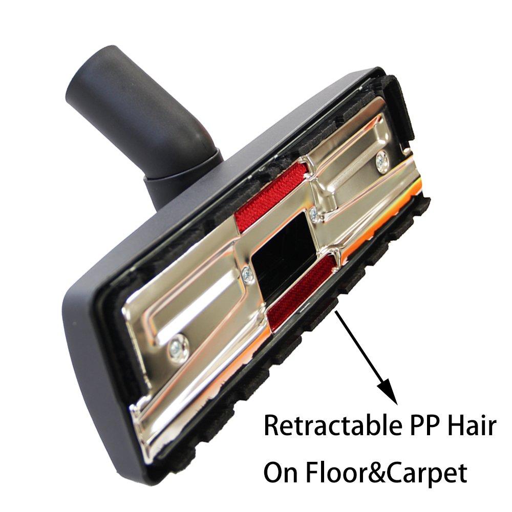 EZ SPARES 1 32mm Universal Vacuum Cleaner Euro Floor Brush Head Brush Attachment for Floors and Combo Tool Designed To Fit and Shop Vac 1/4" Carpets,