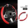 RSQ1 Valve Stems Caps For Volkswagen VW Carbon Fiber Steering Wheel Trim Non Slip Durable Split Wheel Protector Passat B5 B5.5 2000-