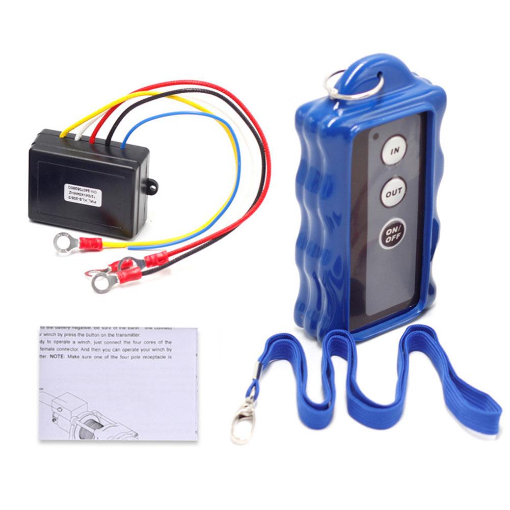 Wireless Winch Remote Control Kit 12V 24V with 434 MHz Receiver for For trucks SUVs UTVs and ATVs Drop Resistant Material