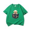Kids Cotton T Shirt Lovely Pocket Golden Retriever Puppy Dog Print Crew Neck Short Sleeve Tee Breathable Boys Girls Summer Tops