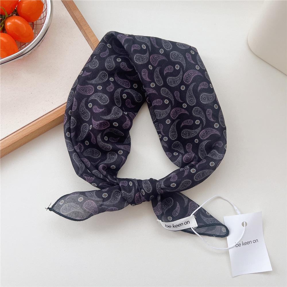 55 Polka Dot Silk Scarf: Spring Summer Korean Fashion Headscarf & Decorative Hairband for Women