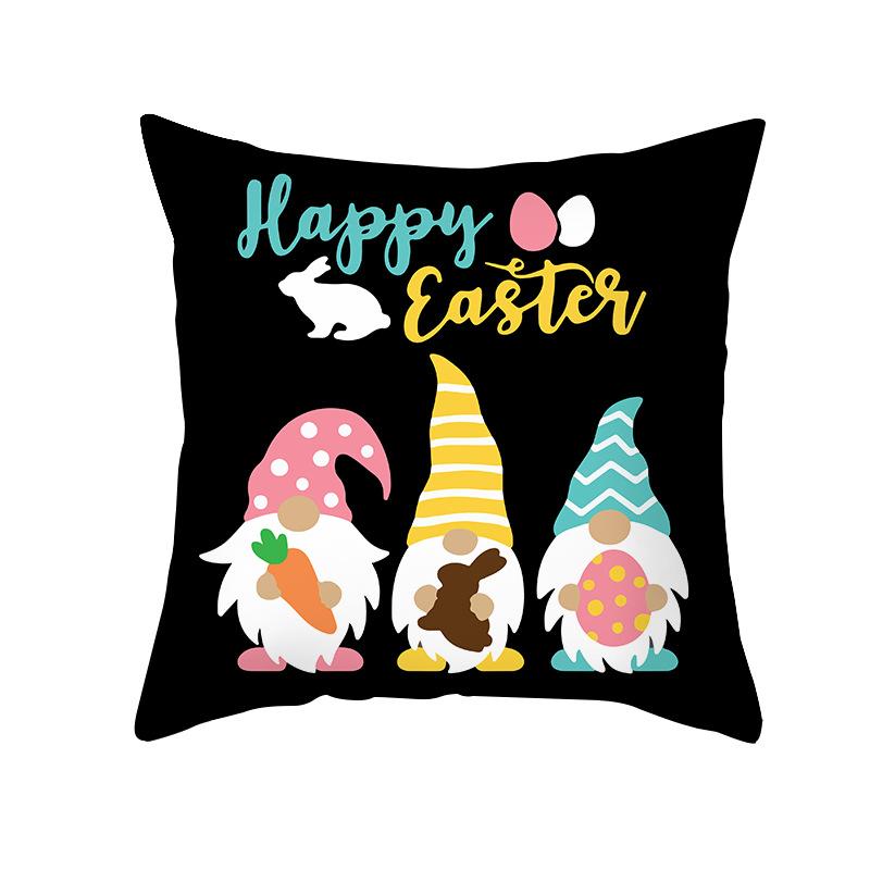 Osterkissenbezug Haus Nordischer Sofakissenbezug Kaninchen-Ei-Druck Bürokissenbezug