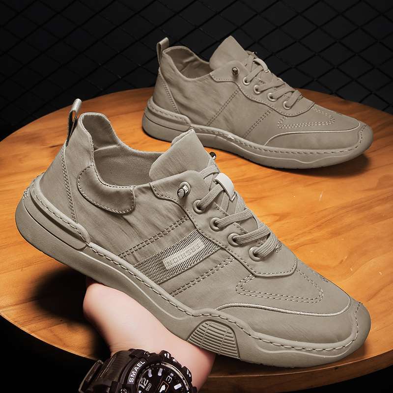 Canvas shoes men's 2025 summer men's shoes trend men's board shoes versatile casual shoes breathable deodorant ice silk cloth shoes