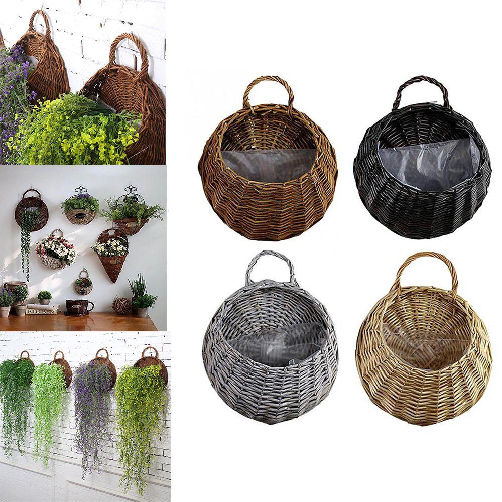 Wall Hanging Flower Basket Storage Container Flower Planter New Garden Pots Home & Living