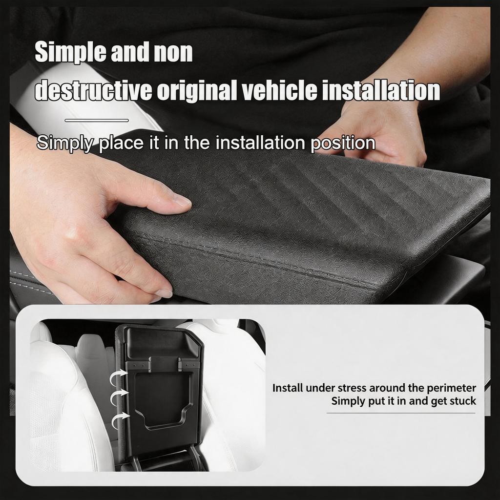 Durable Non-Slip Dustproof for Tesla Model Y Juniper Launch 2025-2026 Model 3 Highland 2024 TPE Armrest Cover Accessories