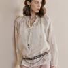 Maxza Bohemian Floral Embroidery Volume Sleeve Blouse Ze05qb403nh