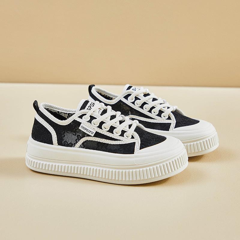 Summer mesh espadrilles new female student platform heightening sports board shoes casual shoes breathable XFF68