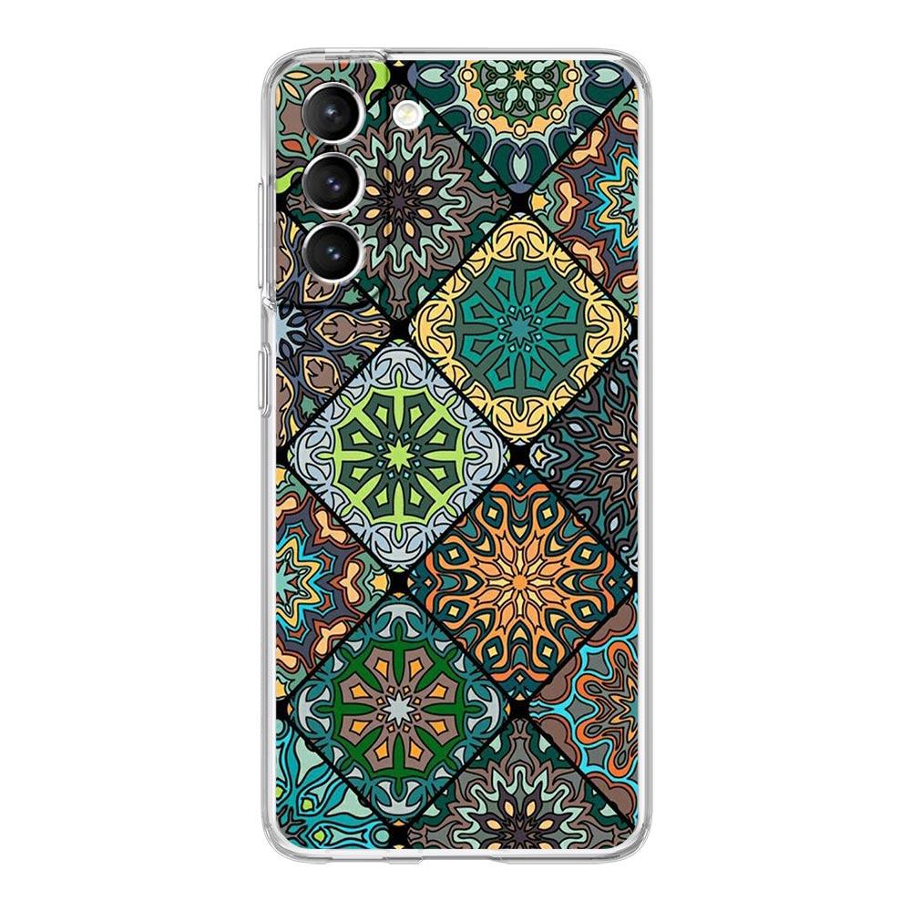 Mandala flower totem Clear Silicone Phone Case For Samsung Galaxy S23 S22 5G S20 Ultra S21 FE 5G S10E S9 S8 S10 Plus Soft Cover