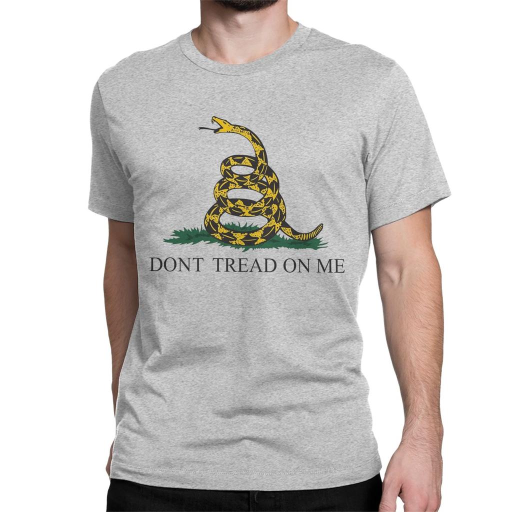 Men Women T-Shirts Dont Tread On Me American Liberty Or Death Leisure Pure Cotton Tees Gadsden Flag T Shirts Crewneck Clothes