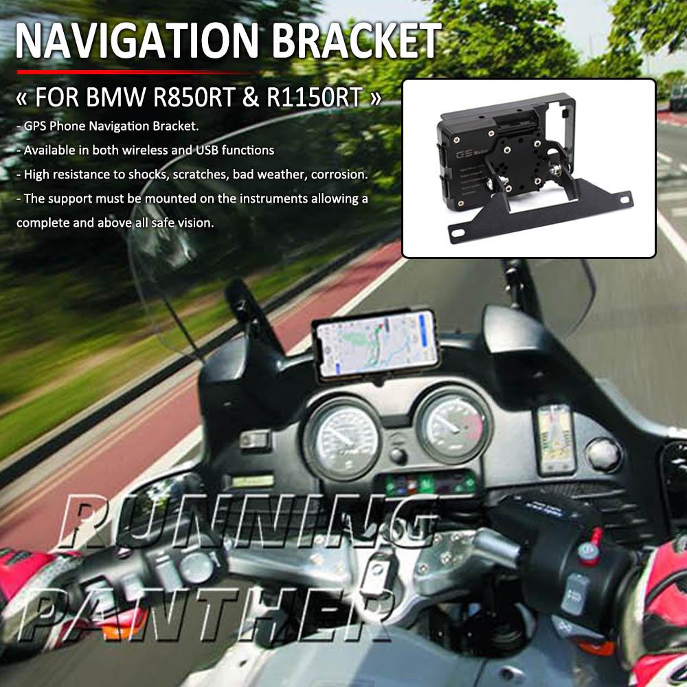 

НОВЫЙ ДЛЯ BMW R850RT R1150RT R 850 1150 RT Мотоциклетный лобовой держатель для GPS-телефона USB с беспроводной зарядкой Навигационный кронштейн USB Charging