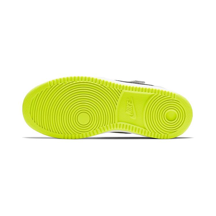 Nike Court Borough Abrasion Resistant Low top Skateboard Shoes Gray Yellow Green Kids' (Unisex) Kids' Skateboarding Shoes 870025 104