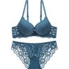 Nude Floral Spitzen-BH-Set Push-Up Bügel-Dessous-Set mit Bikini-Höschen