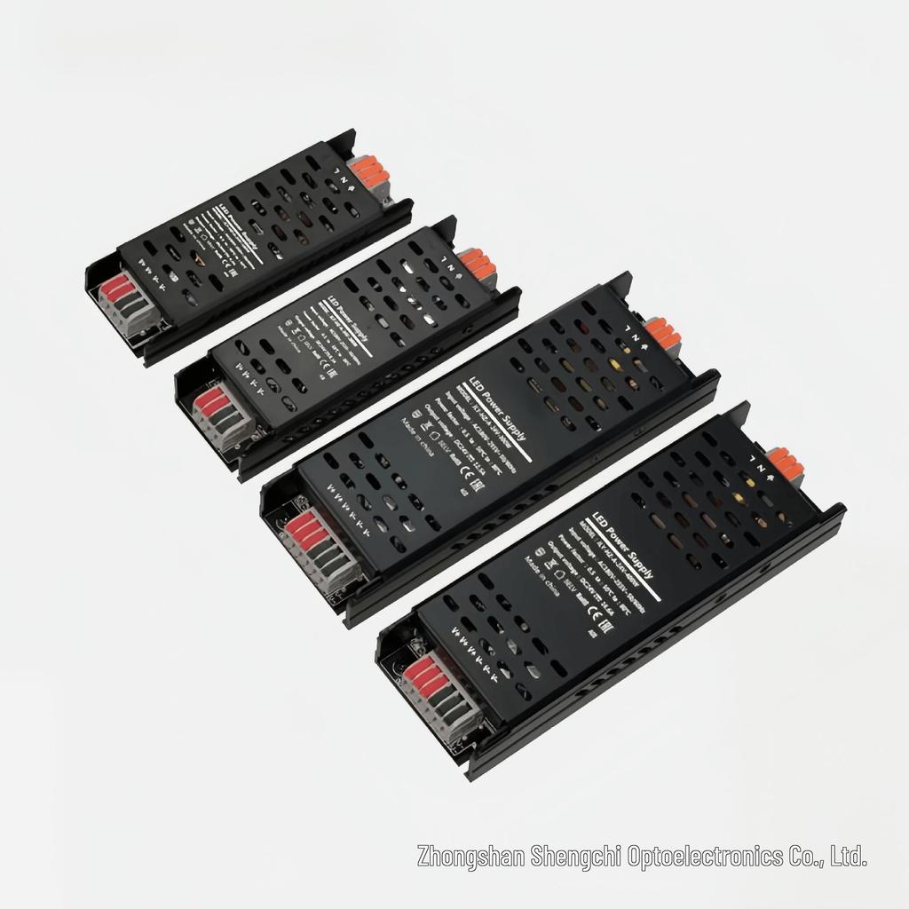 24V LED Linear Panel & Cabinet Light Low Voltage Transformer with Heat Dissipation