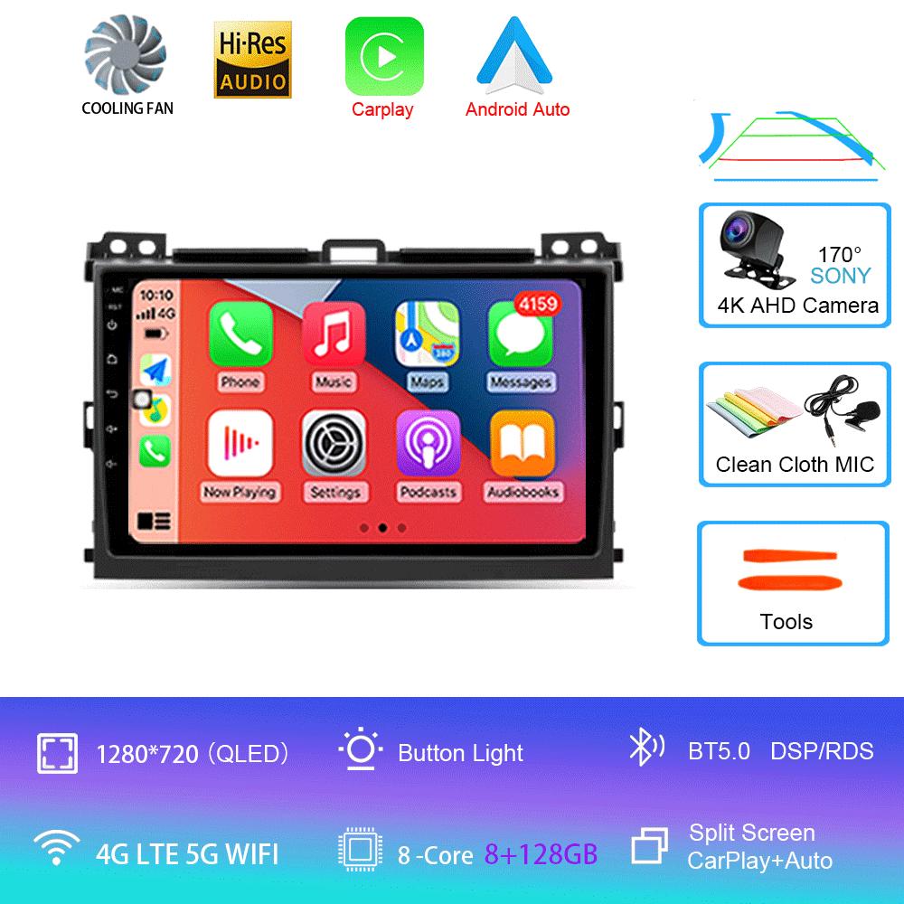Android 14 Car Radio For Toyota Land Cruiser Prado 120 3 III For Lexus GX470 GX 470 J120 2002 - 2009  Multimedia Video Player