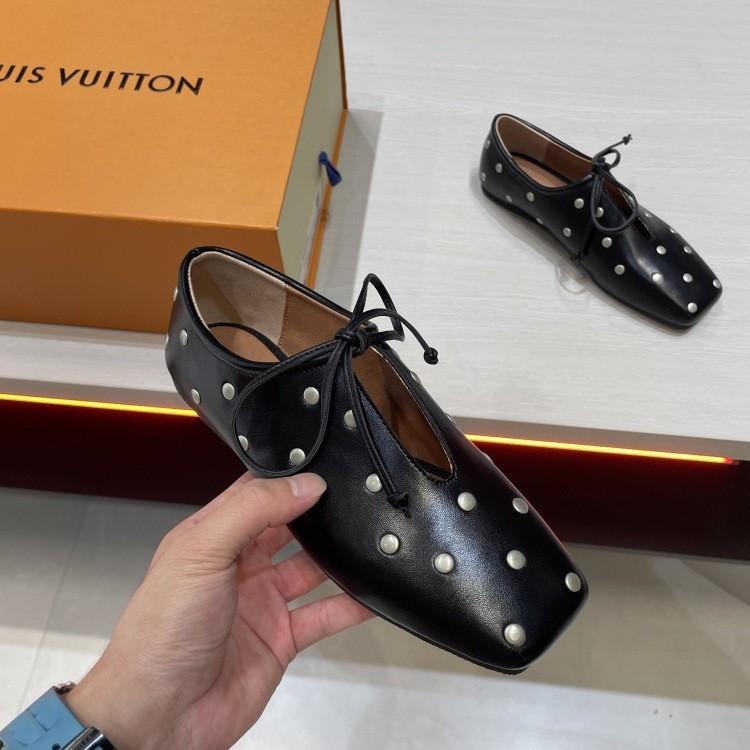 Sheepskin version~ early spring and summer new round nail tether leather shoes retro versatile flat leather temperament French single shoes