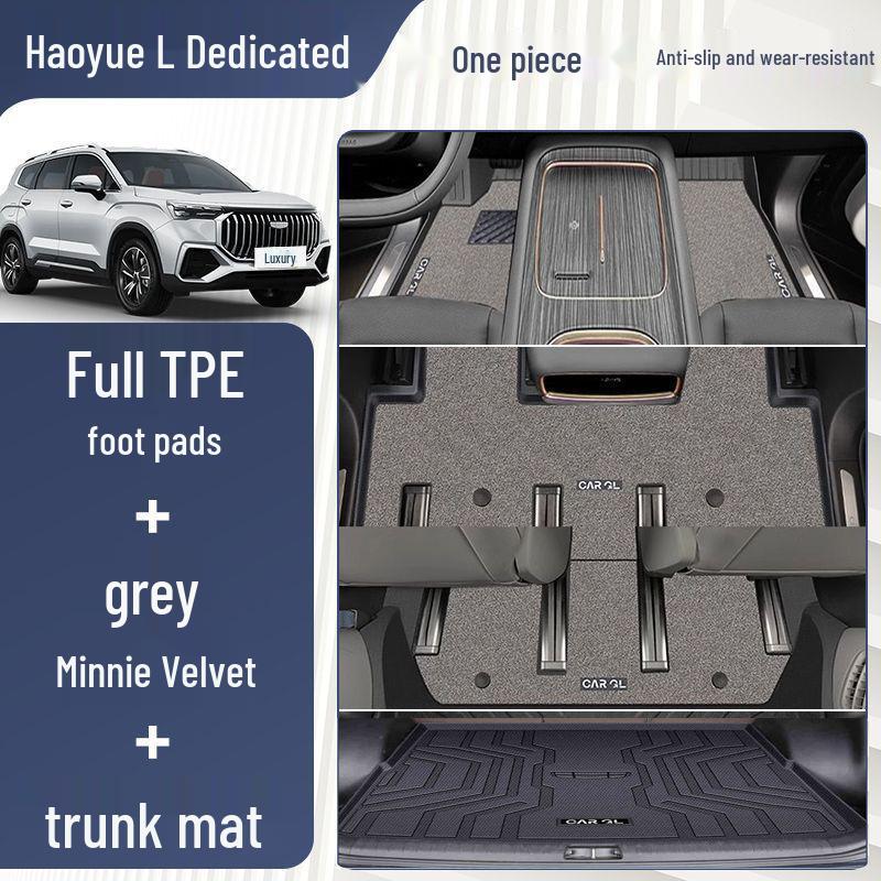 Haoyue L TPE Floor Mats for 23-24 Geely Seven-Seater Models