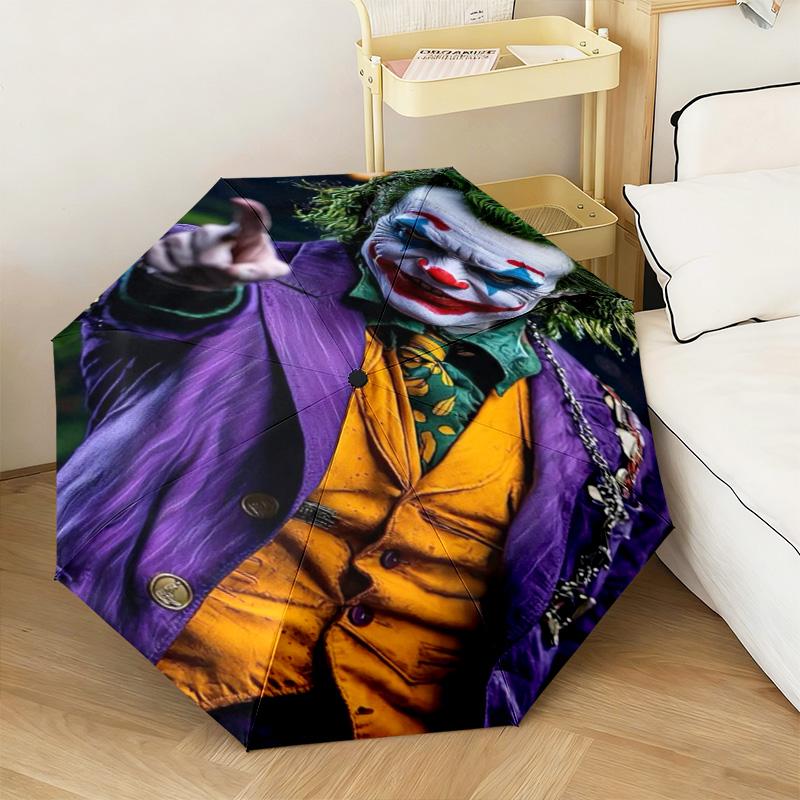 1PC Joker's Iconic Costume Automatic Umbrella - Suitable Travel Outdoor Portable Umbrella Birthday Gift Daily Essentials