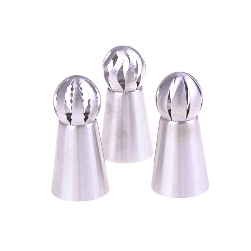 3Pcs Flower Icing Piping Nozzles Tips Pastry Cake Diy Baking Tool