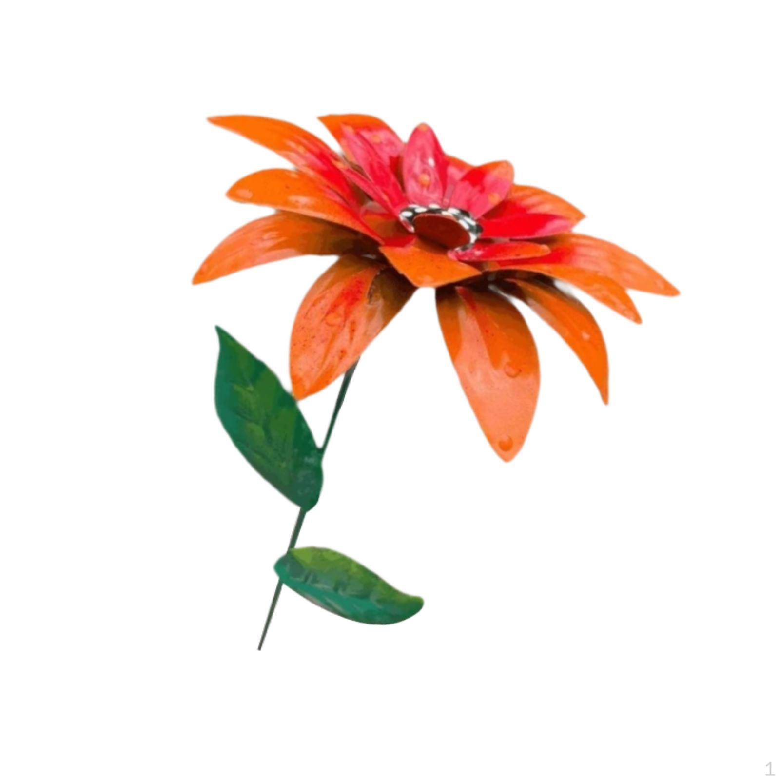 

Железный колышек для цветника, искусственные цветы, практичная палка для крыльца двора оранжевый