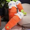 3 Sizes Lovely Cartoon Carrot Bunny Plush Toys Soft Soothing Huggable Pillow Back Pillow Cute Comfy Rabbit Doll For Children