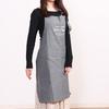 Fuji Boeki Apron, 65cm Wide X 0.2cm Thick X 80cm Long, Charcoal, Machine Washable, Adjustable In 3 Settings, with Pockets, Cafe Style, Salt & Pepper,