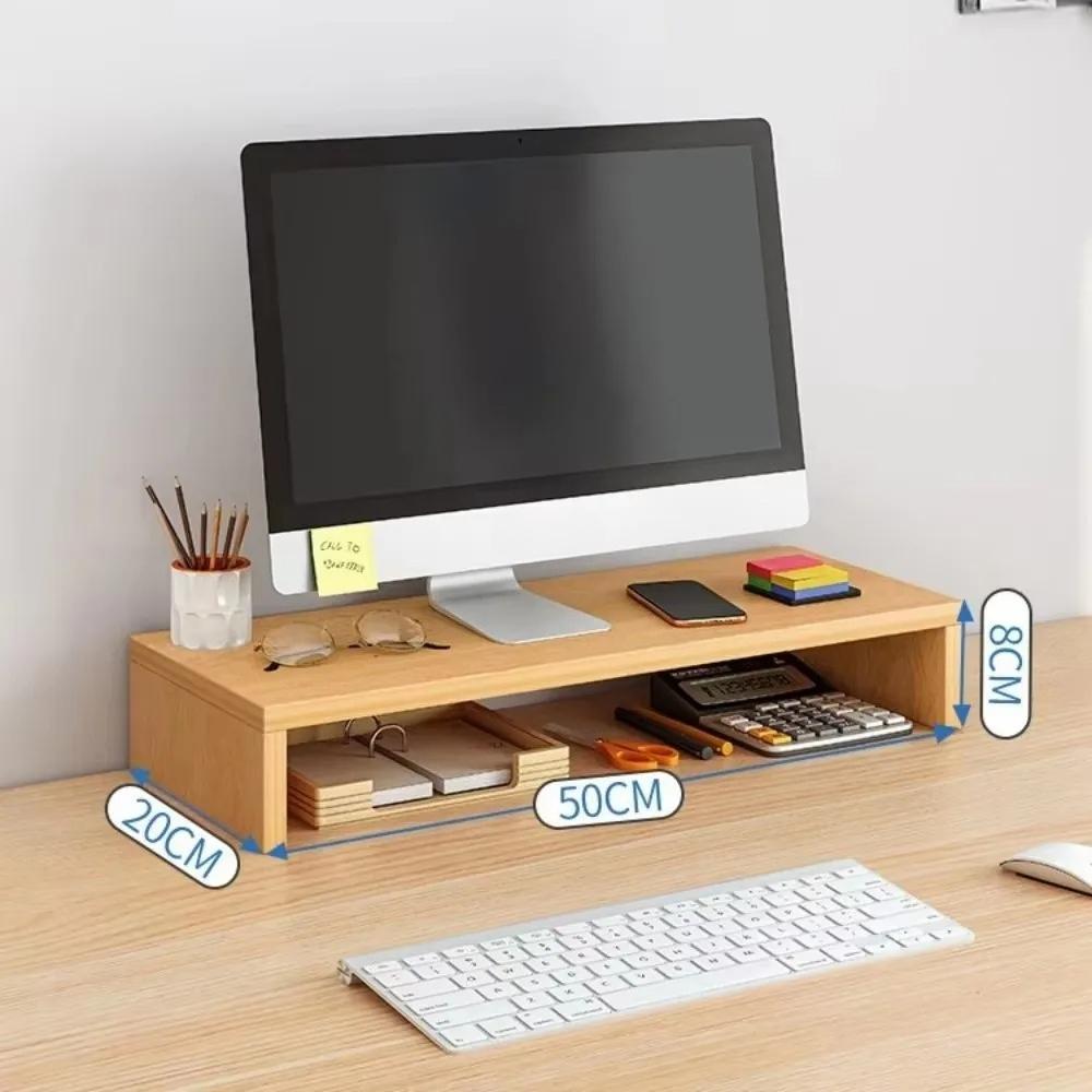 Desktop Computer Riser Stand Ideal for Dormitory Desks—Elevates Your Monitor To Improve Ergonomics and Free Up Space Underneath