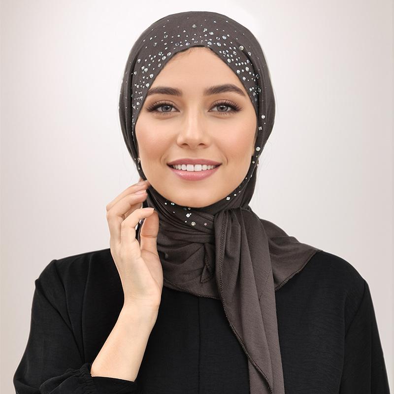 

Алмазный модальный трикотажный хиджаб треугольный шарф женский мусульманский хиджаб шали женские мягкие накидки однотонный исламский головной убор тюрбан