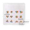 6 Pairs Ear Studs Alloy Material Ear Pins Perfect Jewelry Gift for Woman Girls