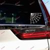 2 Pcs White 4" Corner Spider Web Spider Web Decal Sticker Car Vinyl No Background
