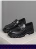 Men's Cowhide Leather Business Shoes with Thick Sole