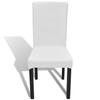 VidaXL Housse de chaise droite extensible 4 pcs blanc 131418