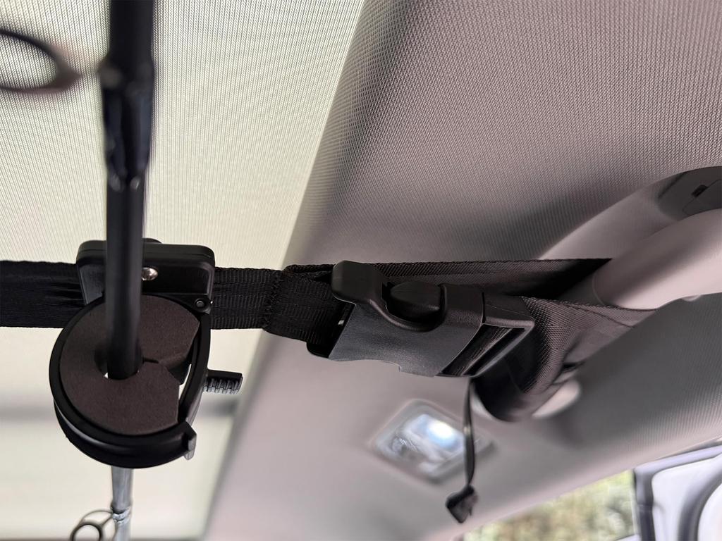 TOTOMOKA Car Rod Holder 6 Rod Belt Rod Keeper Rod Carrier Ceiling Storage Storage Rod Rack No Assembly Tools Required [Holds Rods] In-Car