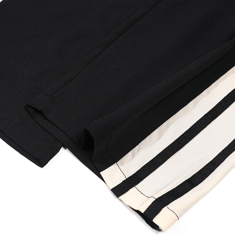 Men Women Loose Straight Side Stripe Casual Sports Long Pants