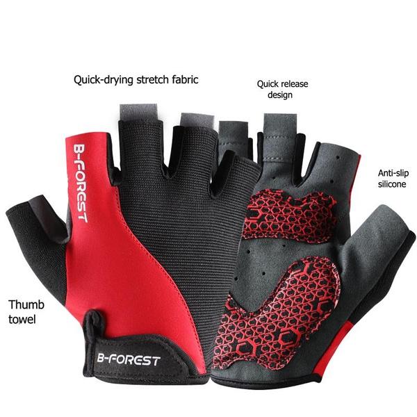 1 Pair Cycling Gloves Breathable Bicycle Gloves, Gel Pads Mountain Bike Gloves, Non-Slip Road Biking Gloves for Workout Sports