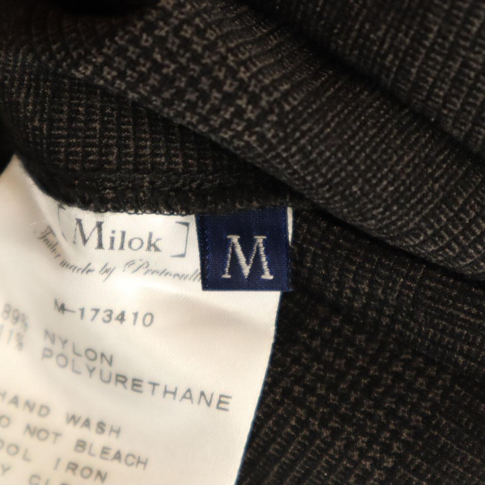 Milok made in Japan Check Pattern Tapered pants M gray stretch Men's Used