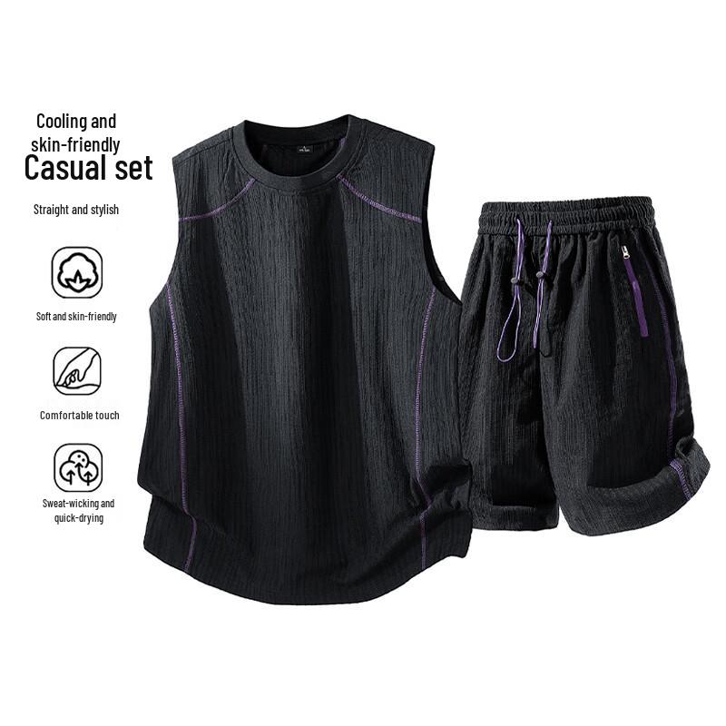 

VUUG Men s Quick-Dry Sleeveless Sports Set 3XL