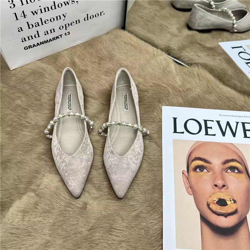 Korean Flat Shoes One-pedal Women's Shoes Non-slip Mary Jane Shoes 2025 Spring New French Xiaoxiangfeng Single Shoes