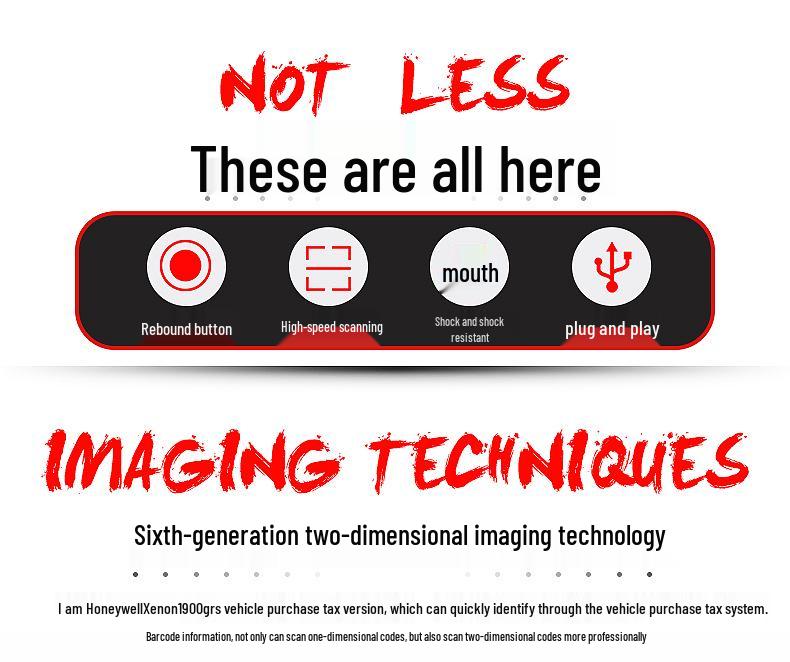 Honeywell 1900GSR 2D/1D Barcode Scanner for Vehicle and Supermarket Use