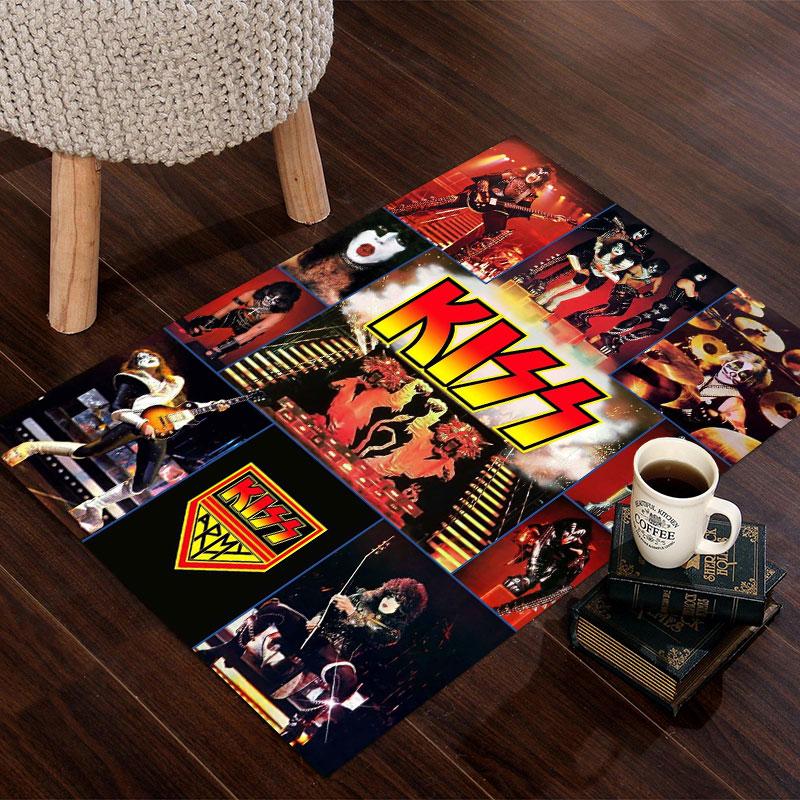 KISS rock band Carpets and Rug 3D Printing Carpet Floor Mat Living Room Bedroom Large Area Soft Carpet-JM006