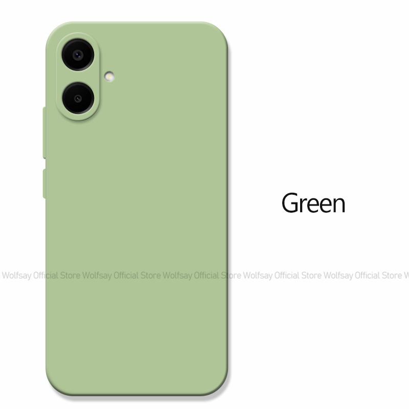 

Чехол для Samsung Galaxy A06 Чехол для Samsung Galaxy A06 Чехол Funda TPU Противоударный жидкий силиконовый чехол для телефона Samsung Galaxy A06 For Galaxy A06 зелёный