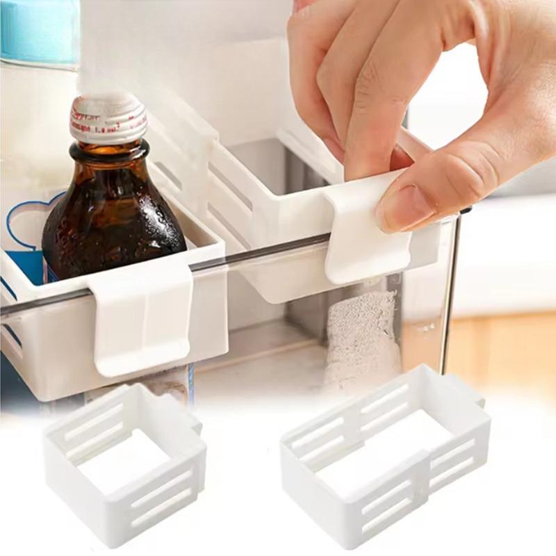 1pc Compact Retractable Hanging Box for Refrigerators Non-food Contact Use Adjustable for Side Doors