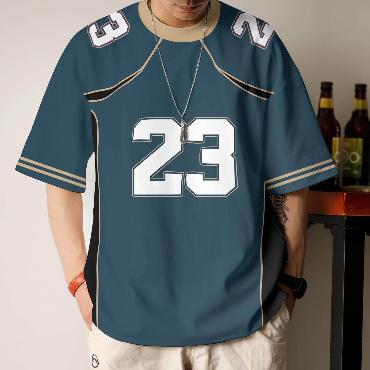 

Мужская футболка №. 23 Футболка спортивная 3D принтованная мужская футболка спортивная модная летняя удобная впитывающая пот футболка 2XL