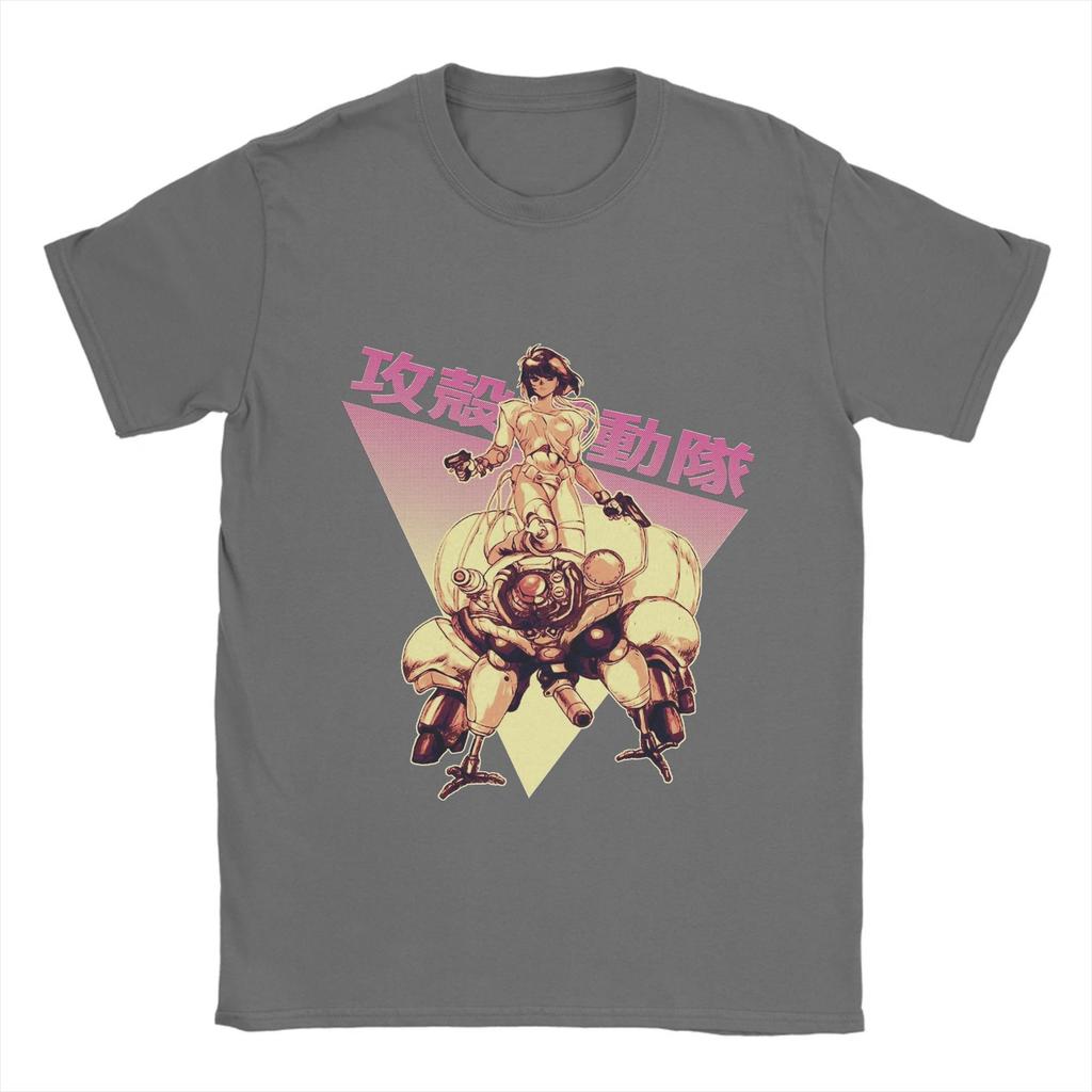 Ghost in the shell    Men's T Shirt Motoko kusanagi Crazy Tee Shirt Short Sleeve O Neck T-Shirts Cotton Plus Size Clothing